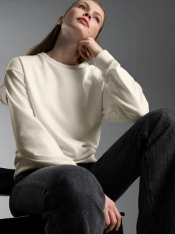 Dünnes Sweatshirt Natur