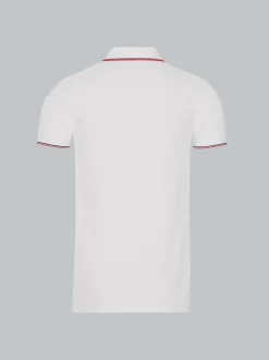 Dreifarbiges Polohemd Weiss