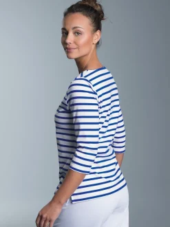 Dreiviertelarm Shirt mit RingelmusterRoyal