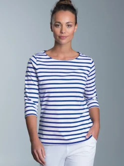 Dreiviertelarm Shirt mit RingelmusterRoyal