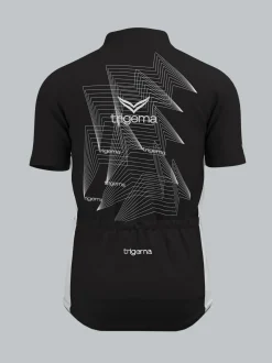Fahrradjacke mit abstraktem Design Schwarz