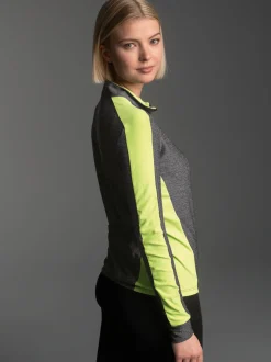Fahrradjacke mit kontrastfarbigen Elementen Schwarz/bunt