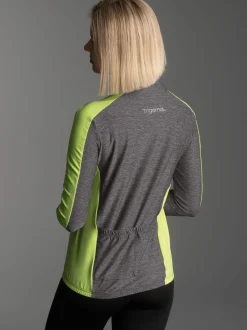 Fahrradjacke mit kontrastfarbigen Elementen Schwarz/bunt