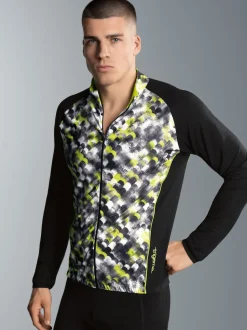 Fahrradjacke mit praktischer Rückentasche Schwarz