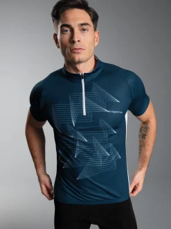 Fahrradjacke mit Spiralförmigen Design Saphir
