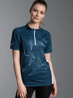 Fahrradjacke mit Spiralförmigen Design Saphir