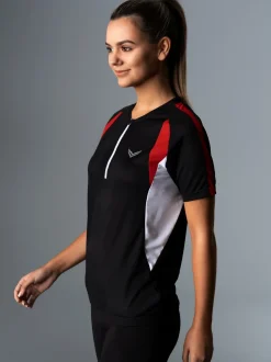 Fahrradtrikot aus atmungsaktivem COOLMAX®-Material Schwarz
