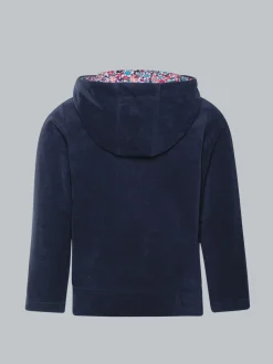 Fleecejacke mit Kapuze Navy