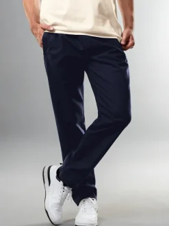 Freizeithose aus 100% Baumwolle Navy