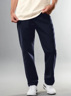 Freizeithose aus 100% Baumwolle Navy