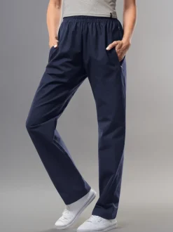 Freizeithose aus 100% Baumwolle Navy