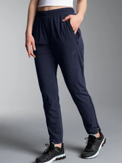 Freizeithose mit Bein-Reißverschluss Navy