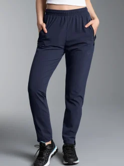 Freizeithose mit Bein-Reißverschluss Navy