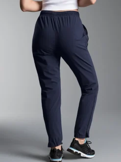 Freizeithose mit Bein-Reißverschluss Navy