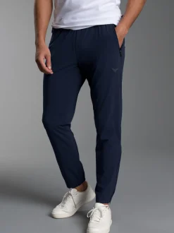 Freizeithose mit Bein-Reißverschluss Navy