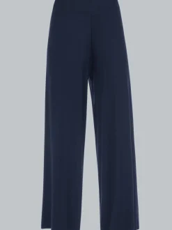 Freizeithose mit weitem Bein Navy