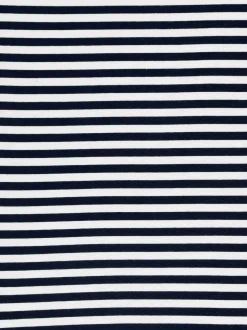 Geringelte Baby-Bermuda mit Elastikbund Navy