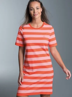 Heavy Kleid mit RingelmusterPeach