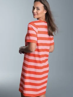 Heavy Kleid mit RingelmusterPeach