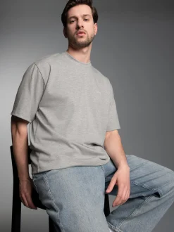 Heavy Oversized T-Shirt Grau-melange