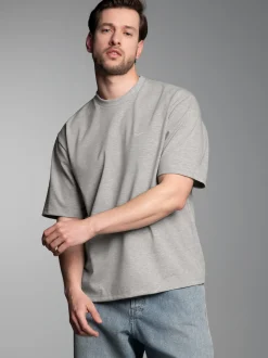 Heavy Oversized T-Shirt Grau-melange