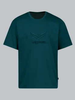 Heavy Oversized T-Shirt mit 3D-Motiv Saphir