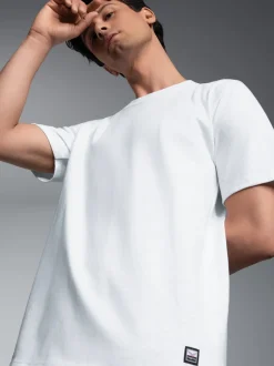 Heavy T-Shirt aus 100% recycelter Baumwolle Weiss