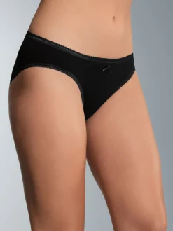 Hüftslip mit Spitze im Doppelpack Schwarz