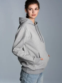 Hoodie aus SweatqualitätGrau-melange