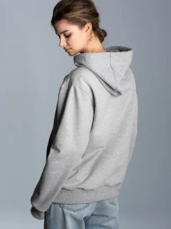 Hoodie aus SweatqualitätGrau-melange