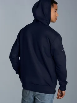 Hoodie aus SweatqualitätNavy