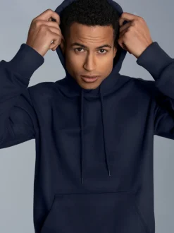 Hoodie aus SweatqualitätNavy