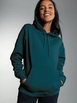 Hoodie aus SweatqualitätSaphir