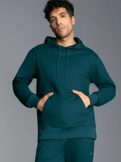 Hoodie aus SweatqualitätSaphir