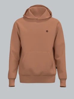 Hoodie mit Affe Charly-Stickmotiv Haselnuss