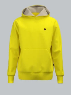 Hoodie mit Affe Charly-Stickmotiv Citron