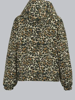 Hoodie mit Allover-Leo-Muster Haselnuss