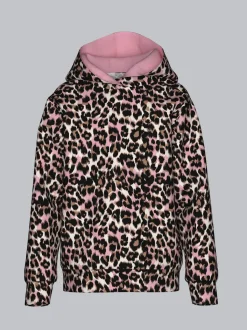 Hoodie mit Allover-Leo-Print Lilie
