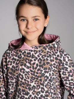 Hoodie mit Allover-Leo-Print Lilie