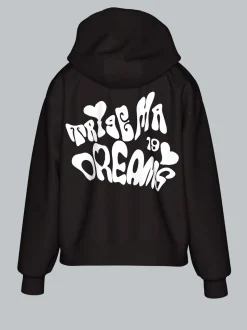 Hoodie mit großem Rückenprint Schwarz