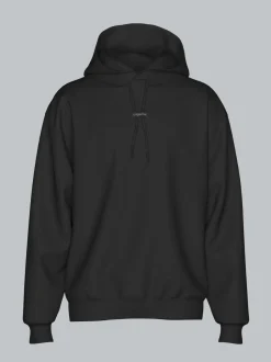Hoodie mit modischem Logo-Weblabel Schwarz