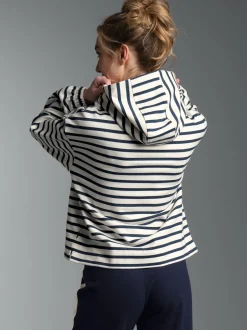 Hoodie mit Ringelmuster Natur