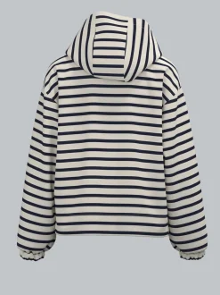 Hoodie mit Ringelmuster Natur