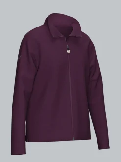Jacke mit funkelnden Strass-Steinen Aubergine