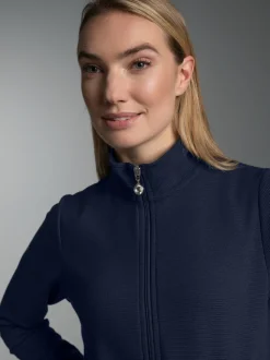 Jacke mit funkelnden Strass-Steinen Navy