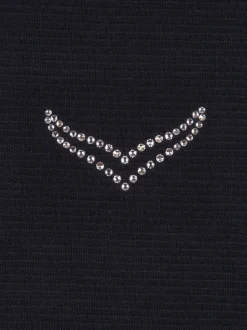 Jacke mit funkelnden Strass-Steinen Schwarz
