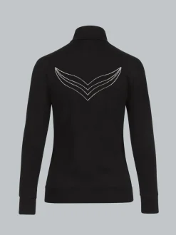 Jacke mit Kristallsteinen Schwarz