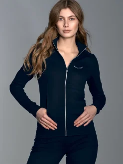 Jacke veredelt mit Kristallsteinen Navy