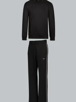 Jogginganzug  mit kontrastfarbigen Akzenten Schwarz