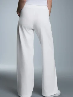 Jogginghose mit hohem Bund Weiss